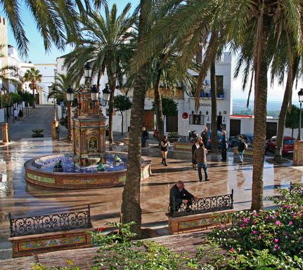 Spain andalucia cadiz vejer fountain tiles