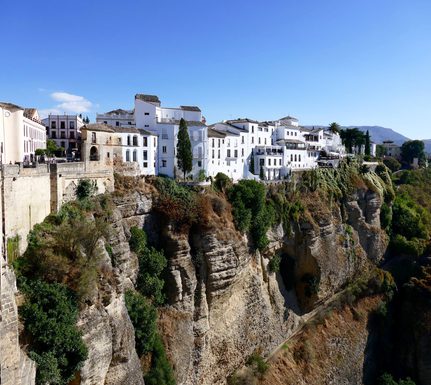 Spain andalucia ronda viewpoint over tajo gorge