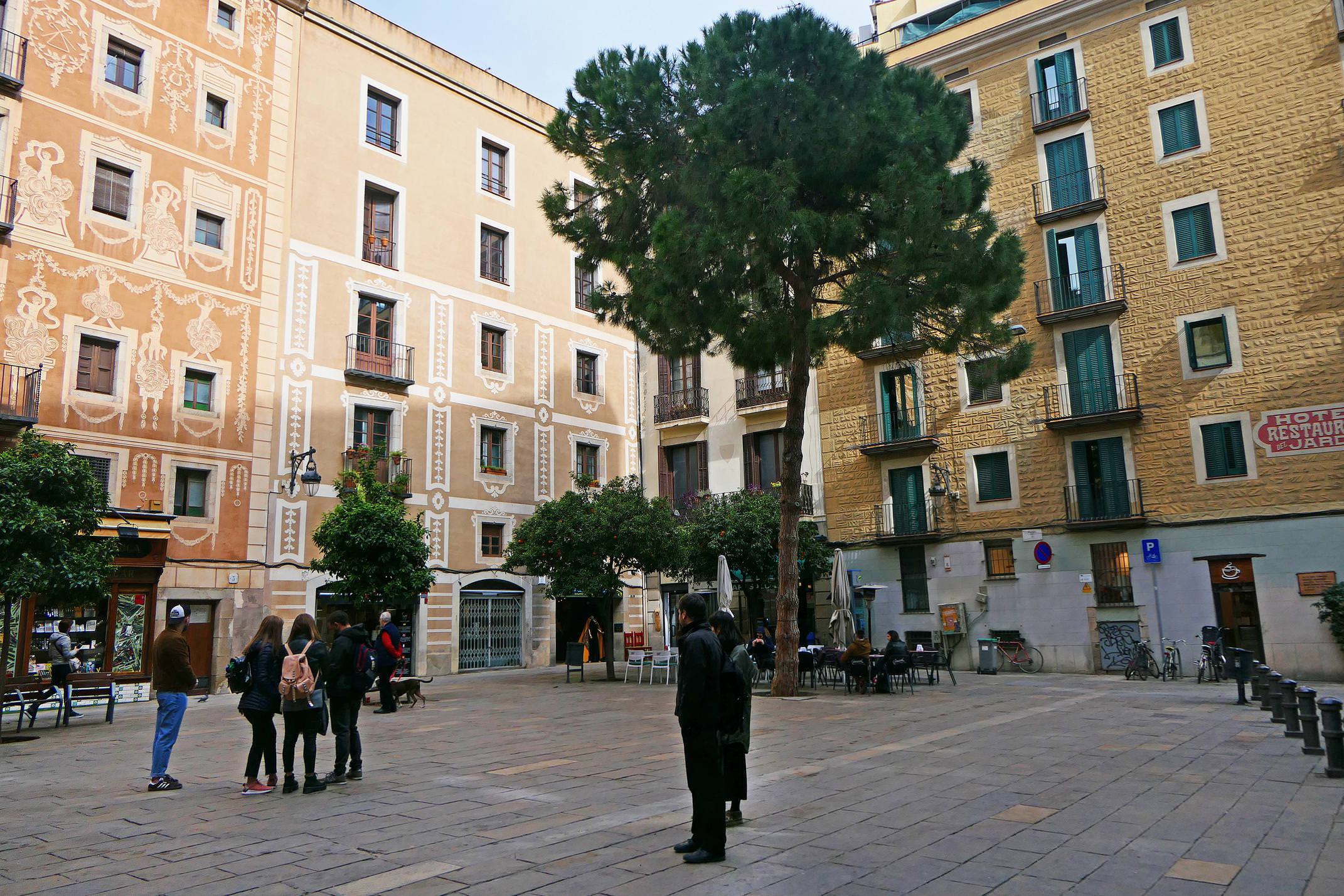 Spain barcelona gothic plaça del pi c diego