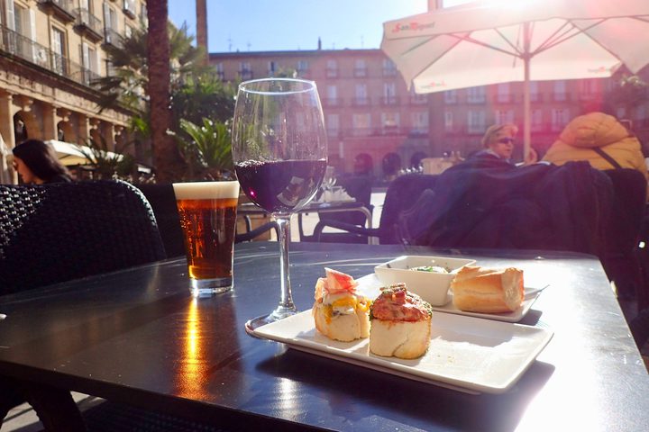 Spain basque country bilbao sunny tapas plaza nueva