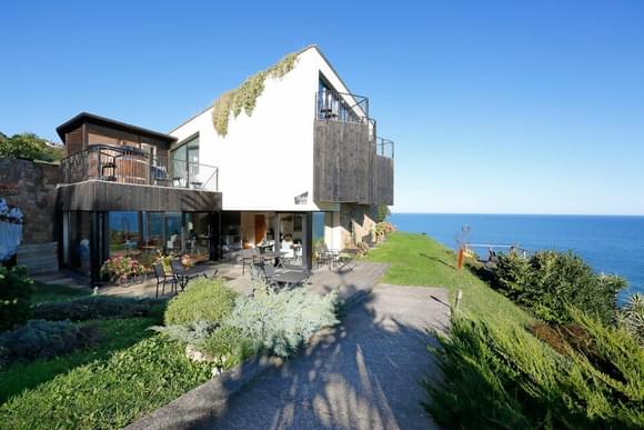 hotel on basque coast overlooking sea