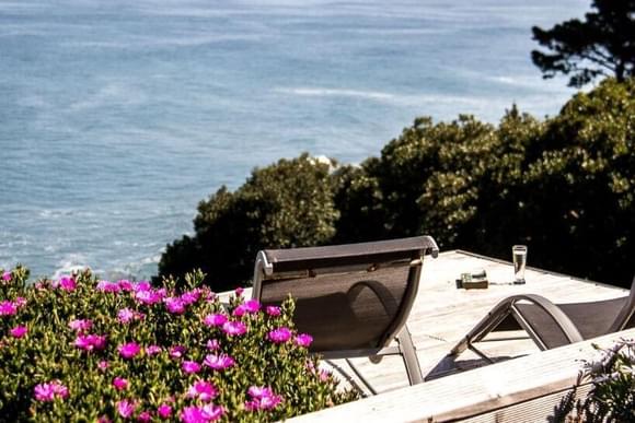 hotel on basque coast looking out to cantabrian sea