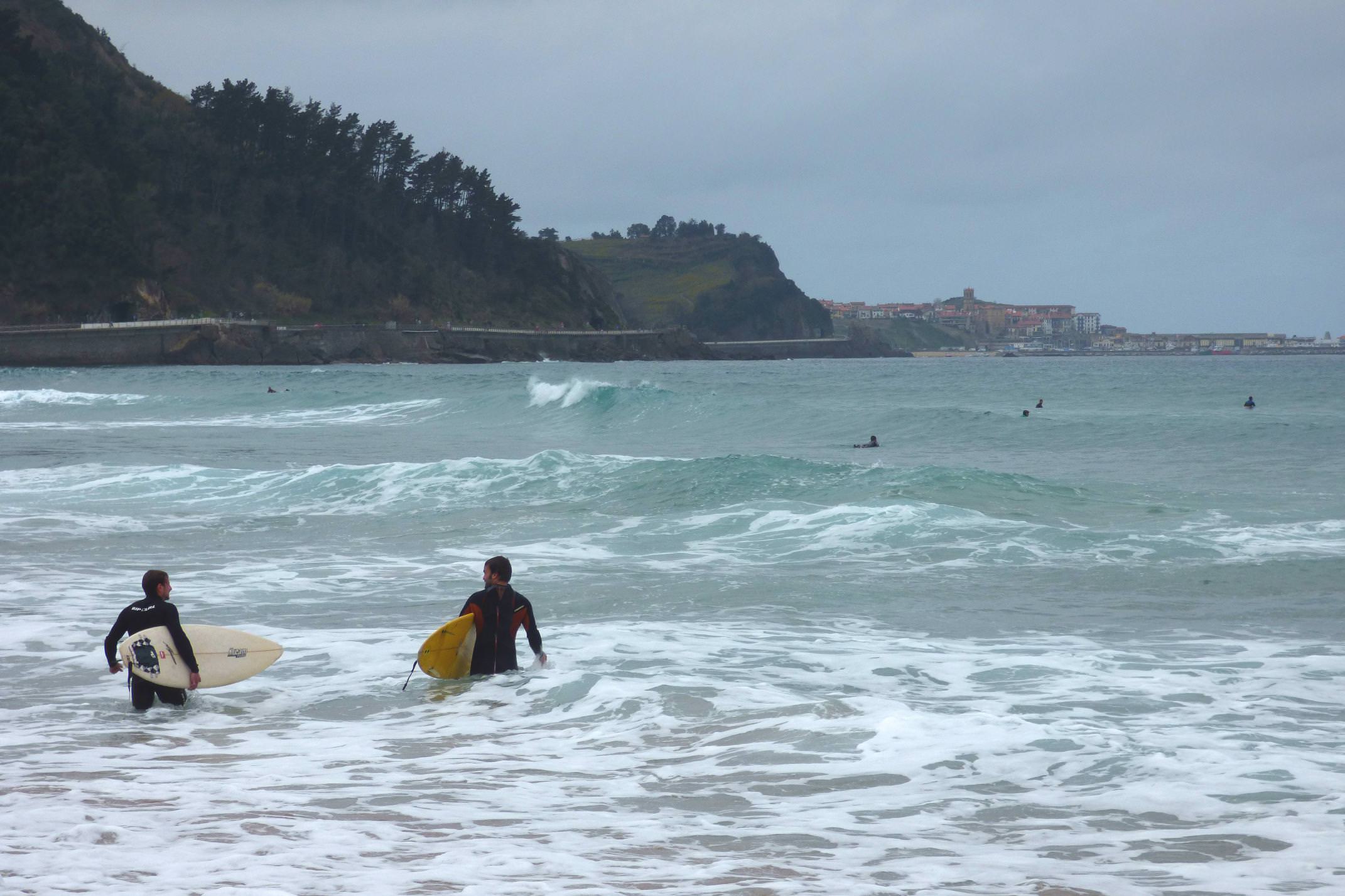 Spain basque country inn to inn zarautz surfers coastal path to getaria