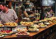 Spain basque country view of a bar with traditional pinchos in san sebastian basque country