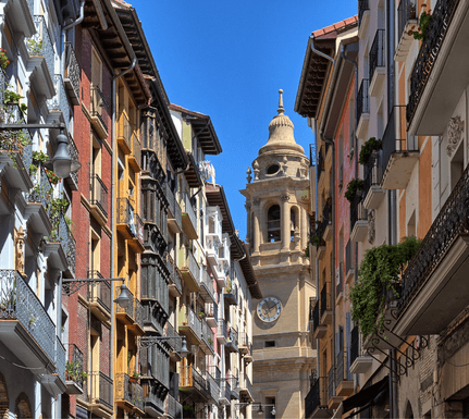 Spain basque pamplona streets cathedral c canva 1