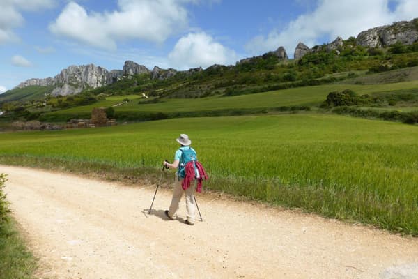 Spain basque rioja walker mountains background