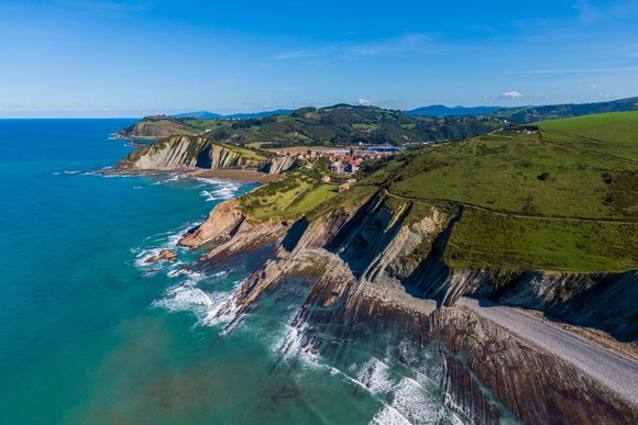 zumaia coast in northern spain