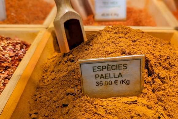 barcelona spices market stall