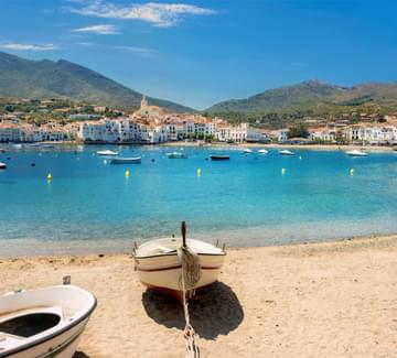 cadaques boats in bay catalonia