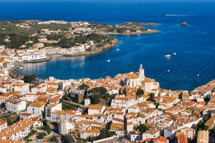 cadaques harbour and bay from above