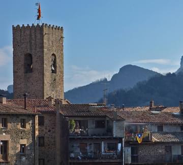 santa pau in la garrotxa, catalonia