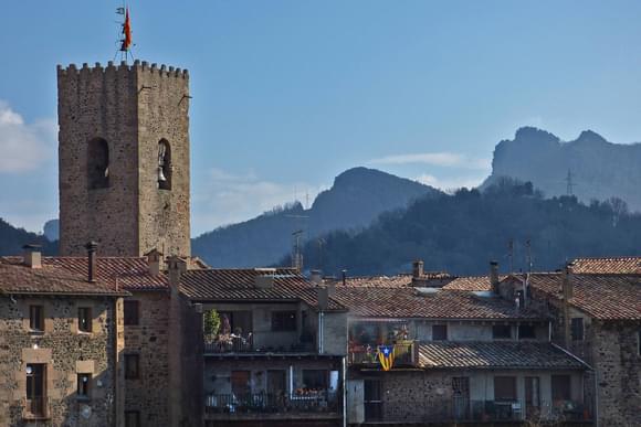 santa pau in la garrotxa, catalonia