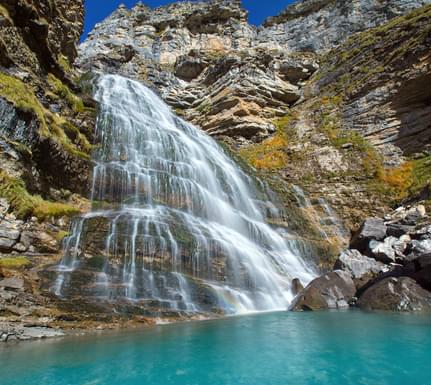 Spain huesca pyrenees ordesa coladecaballo waterfall c lunamarina