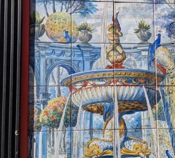 madrid tapas bar old man walking by