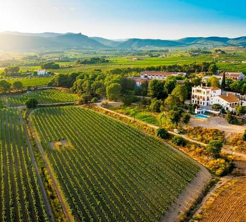 winery hotel from above penedes catalonia