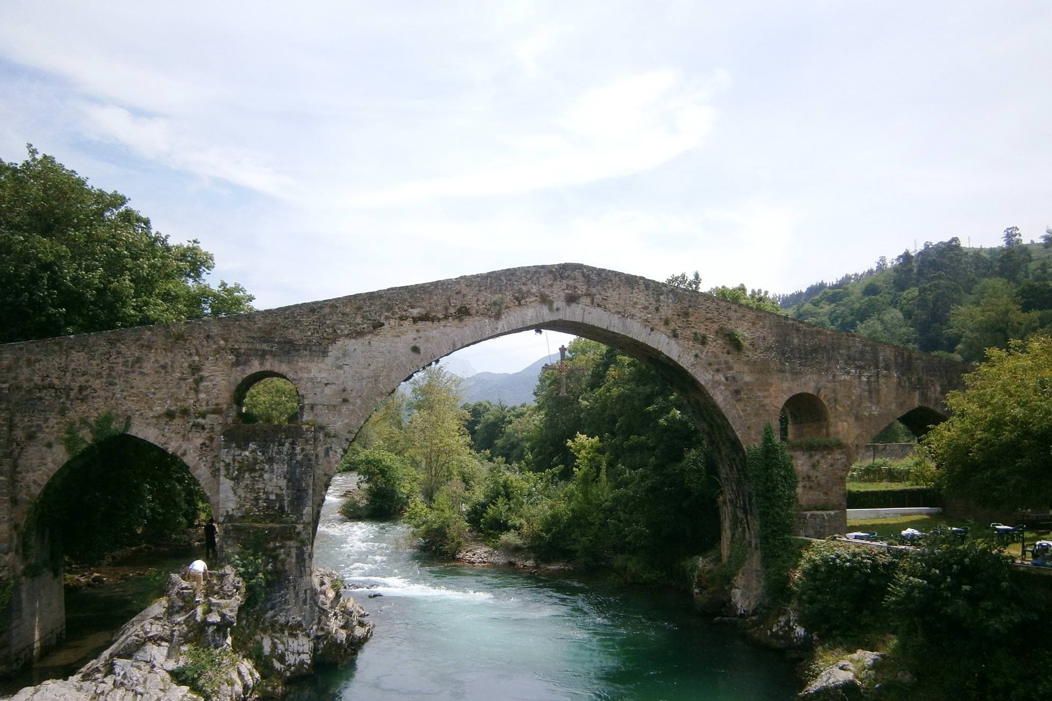 Spain picos de europa roman bridge cangas de onis