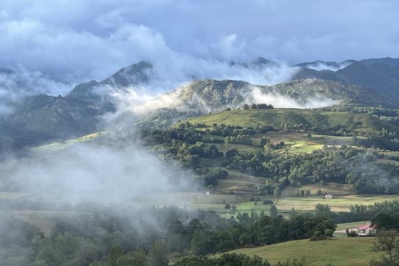 morning clouds over picos de europa