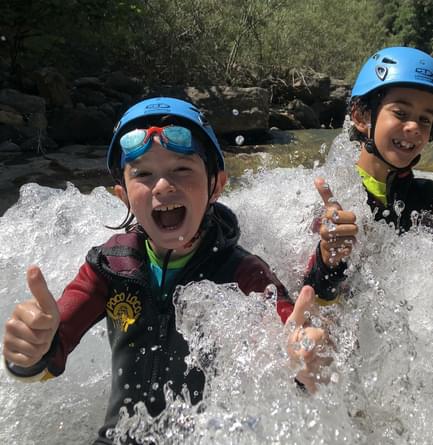 Spain pyrenees family canyoning ordesa happy kids c senderos ordesa