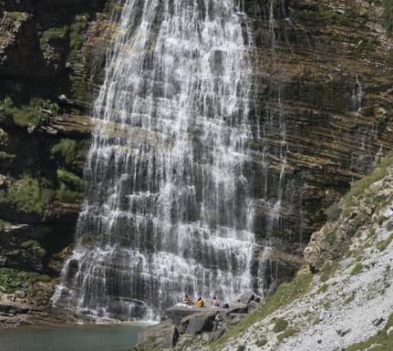 Spain pyrenees ordesa cola de caballo waterfall