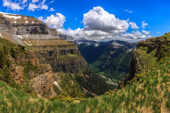 ordesa valley on a sunny day