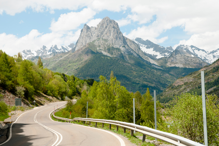 empty road spanish pyrenees