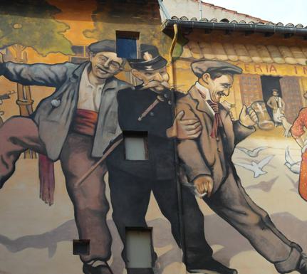 Spain rioja alta haro town mural