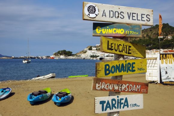 colourful signs in port de la selva