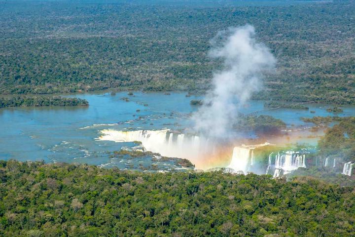 Brazil iguazu general view with rainbow guenter purin