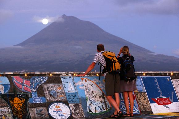 horta murals pico volcano azores