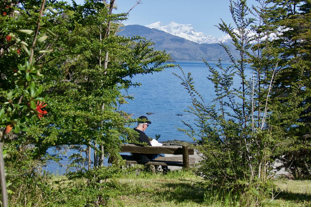 Chile patagonia carretera austral mirador guadal quiet time to read